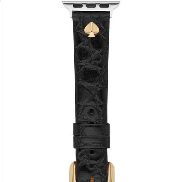 NEW! Kate Spade Croc Embossed Leather Apple Watch - Picture 2 of 14